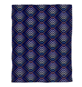 Colorful street-art inspired twin duvet cover in bedroom setting